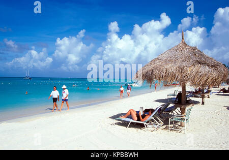 Palm Beach, Westcoast,  Aruba, Netherlands Antilles Stock Photo