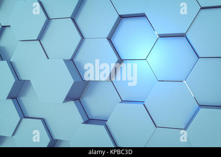 3d rendering of abstract hexagon background Stock Photo
