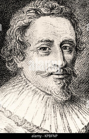 Grotius (Hugo de Groot)  -  Dutch theologian and jurist. Stock Photo