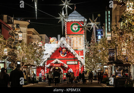 The Grove at Christmas in Los Angeles, CA Stock Photo