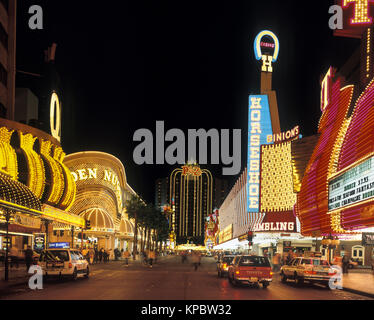 1992 HISTORICAL HOTEL CASINOS FREMONT STREET LAS VEGAS NEVADA USA Stock ...