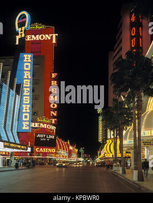 1992 HISTORICAL HOTEL CASINOS FREMONT STREET LAS VEGAS NEVADA USA Stock ...