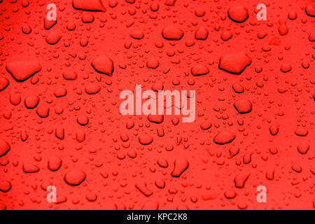 Water drops on metal texture grey steal colored Stock Photo