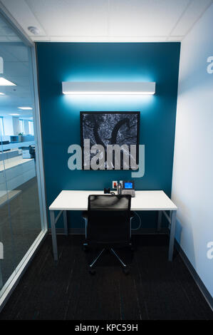 Small working space in a modern business office. Stock Photo