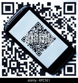 QR code mobile scanner Stock Photo