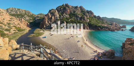 The beach Li Cossi at Costa Paradiso, one of the most beautifully   beach on Sardinia, Italy, Mediterranean  sea, Europe Stock Photo