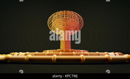 abstract nuclear atomic bomb explosion Stock Photo