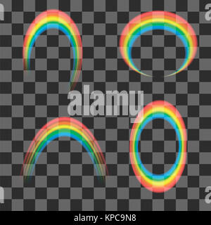 Set of Transparent Rainbow Icons Stock Photo - Alamy