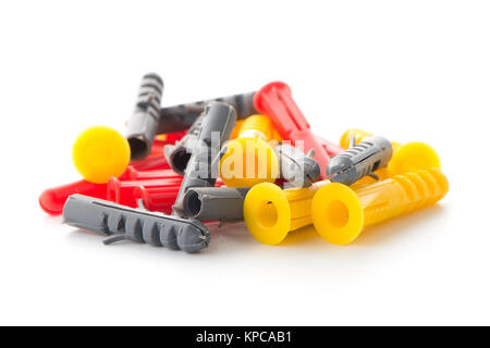 Colorful plastic dowels Stock Photo