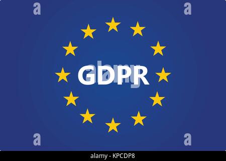 GDPR - European General Data Protection Regulation. Stock Vector