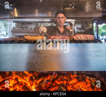 Traditional Brazilian steakhouse 'churrascaria' style Stock Photo