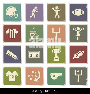 American football simply icons Stock Photo