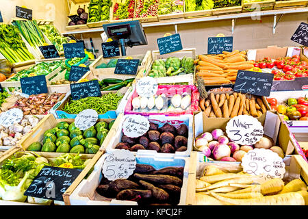 Metz (France): Covered market; Markthalle in Metz Stock Photo