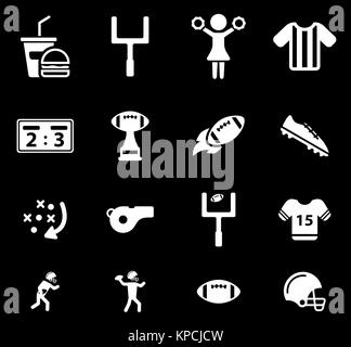 American football simply icons Stock Photo