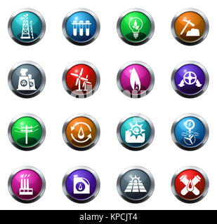 Industrial icons set Stock Photo