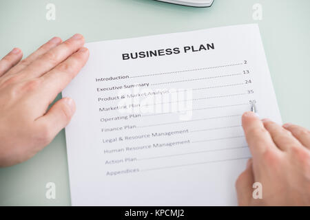 Business Plan Form Stock Photo