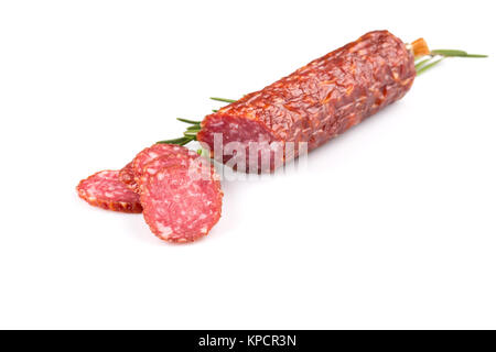 sliced salami Stock Photo