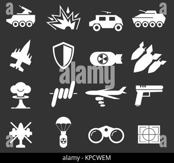 Military and war icons Stock Photo