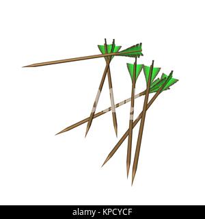 Arrows with green feathers Stock Photo