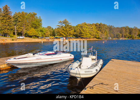 Dwight Beach on Lake of Bays in Northern Ontario near Algonquin Park and Huntsville in Ontario,Canada,North America Stock Photo
