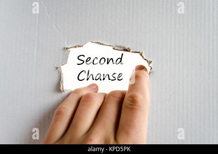 Second chanse text concept Stock Photo