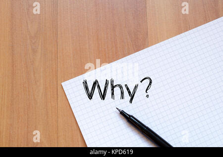 Why write on notebook Stock Photo