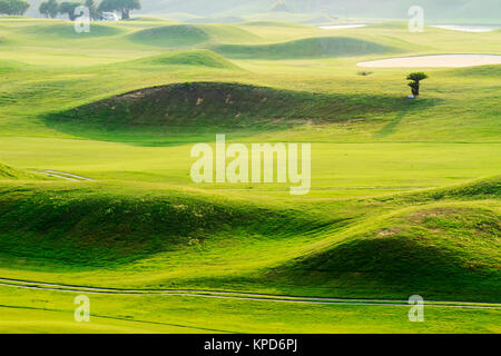 golf course with nice background color, Taiwan Stock Photo