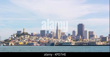 san Francisco, USA - October 1, 2013 - View of the San Francisco skyline panorama Stock Photo