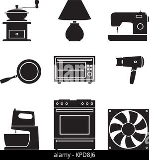 Home appliance vector icons Stock Vector