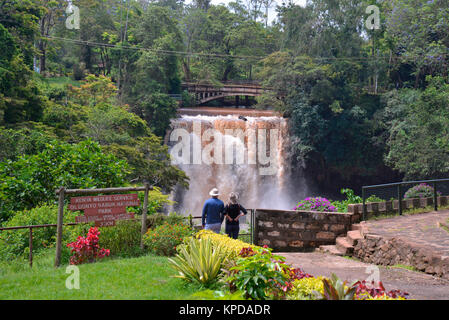 Kenya is a prime tourist destination in East Africa. Famous for wildlife and natural beauty. Chania Falls near Thika. Stock Photo