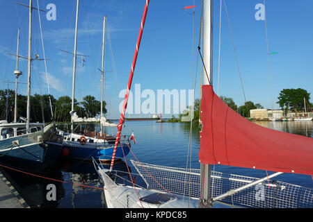 the west pomeranian sailing route,trzebiez Stock Photo