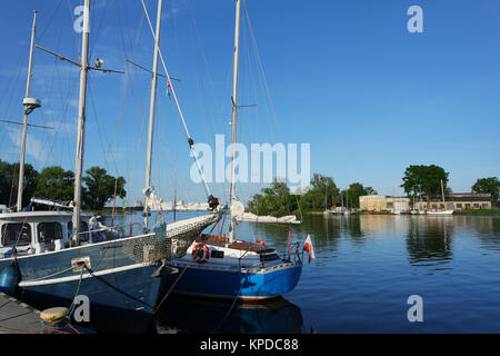 the west pomeranian sailing route,trzebiez Stock Photo