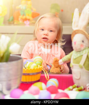 Little girl celebrate Easter Stock Photo