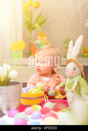 Paint Easter eggs Stock Photo