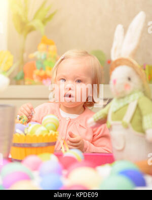 Little girl celebrate Easter Stock Photo