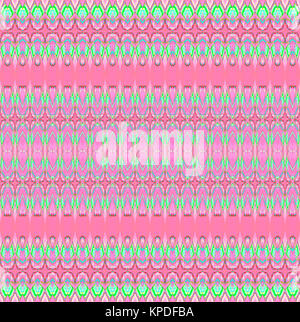 Abstract geometric seamless background. Delicate ellipses and diamond pattern in pink, violet and bright green shades with turquoise elements. Stock Photo