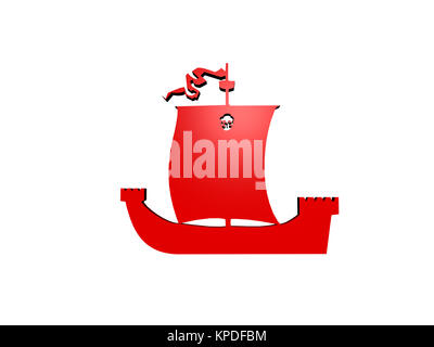 Sailing ship Silhouettes Stock Photo