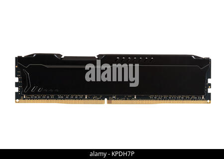 modern ram memory module with black radiator Stock Photo