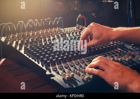 sound mixer Stock Photo