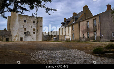 courtyard of the Noirmoutier-en-l'ile Castle in France Stock Photo