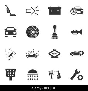 Car shop icons set Stock Photo