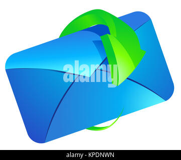 E-mail with arrow vector illustration Stock Photo