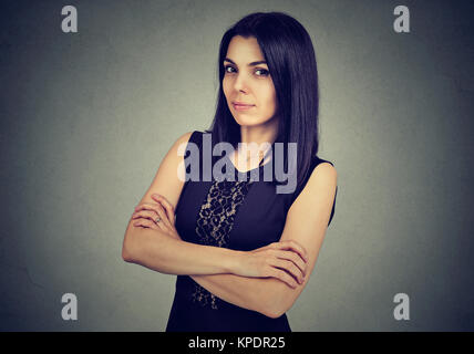 Portrait of a serious young woman looking at camera Stock Photo