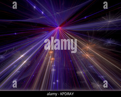 Abstract digitally generated image star rays background Stock Photo