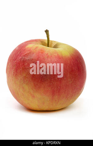 fresh juicy red and yellow apple isolated Stock Photo
