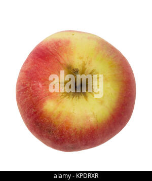 fresh juicy red and yellow apple isolated Stock Photo