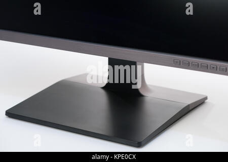 Close up on the design foothold of a modern computer LCD display Stock Photo