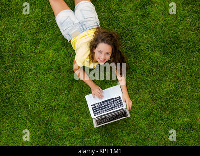 Working and enjoy nature Stock Photo