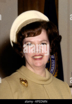 Adelphi, MD - (FILE) -- On January 26, 1967, Assistant Director  W. Mark Felt of the Inspection Division (not pictured) was accompanied by his wife, Audrey Robinson Felt, and was photographed with Federal Bureau of Investigation (FBI) Director J. Edgar Hoover (not pictured) following the presentation of Mark's 25-Year Service Award Key at FBI Headquarters in Washington, D.C.  Mr. Felt revealed in the July, 2005 issue of Vanity Fair magazine he is the source known as 'Deep Throat' that provided key information to the Washington Post during the Watergate scandal which resulted in the resignation Stock Photo