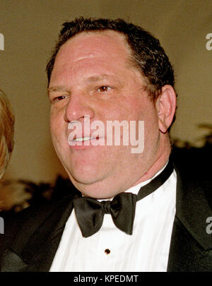 Miramax Films Co-chairman Harvey Weinstein arrives at the White House in Washington, DC for the State Dinner honoring Chinese President Jiang Zemin on October 29, 1997. Credit: Ron Sachs / CNP /MediaPunch Stock Photo